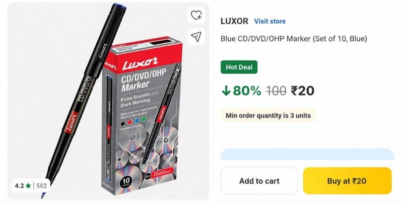 Marker @ ₹20
