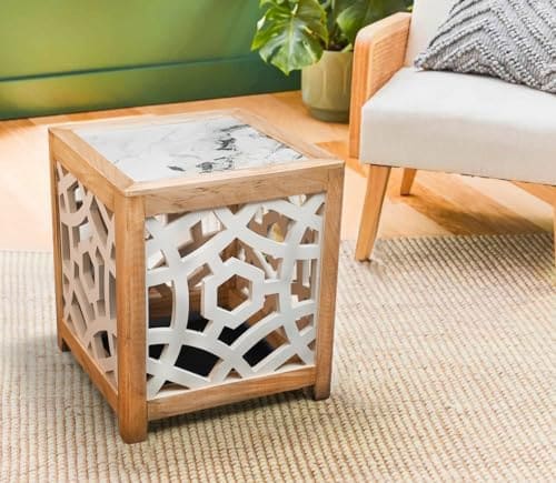UHUD CRAFTS Wooden Side Table | Modern End Table | Coffee Ta...