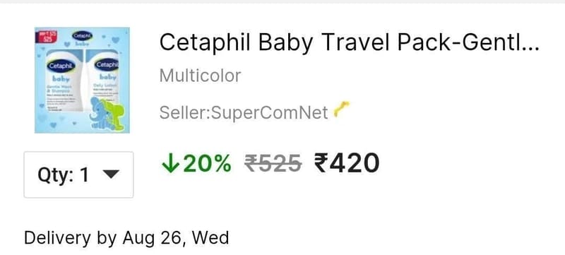 ✅ Launch Deal: Cetaphil Baby Travel Pack at  Flat 20% Off