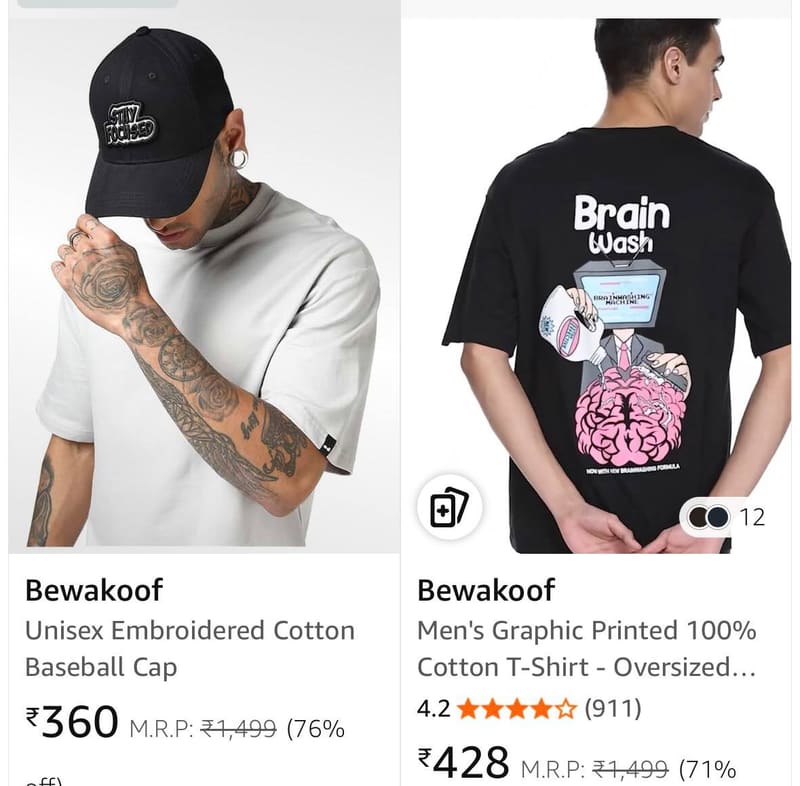 Bewakoof Clothing @ 70-82% Off