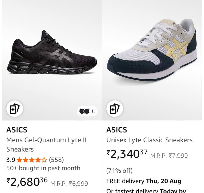 Upto 71% Off On ASICS Shoes.