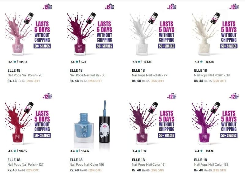 🔥LOOT : Nails Paint Starts ₹48