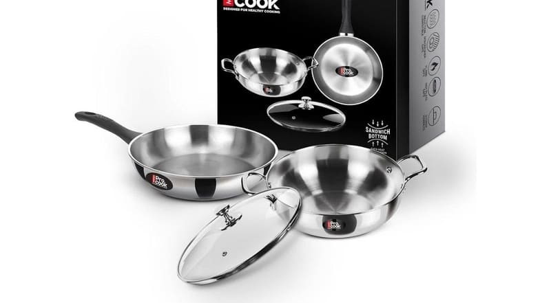 Milton Pro Cook 3-Layer Thick Triply Bottom at 1299/-