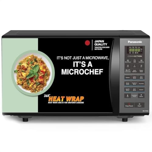 🛍️ Panasonic 23L Convection Microwave Oven(NN-CT353BFDG,Black Mirror, 360° Heat Wrap)