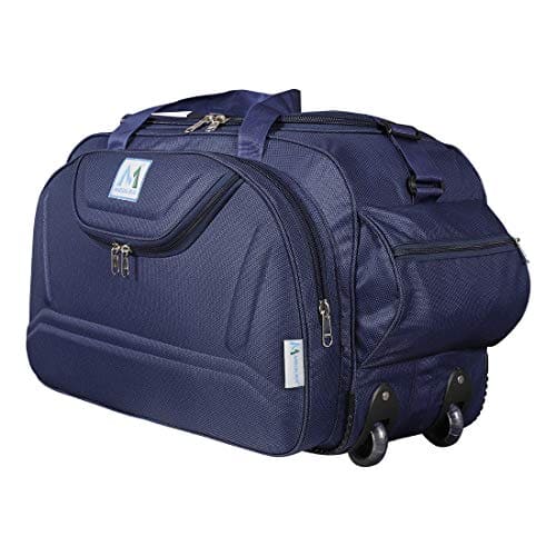 🛍️ M MEDLER Epoch Nylon 55 litres Waterproof Strolley Duffle Bag- 2 Wheels - Luggage Bag - (Navy Blue)