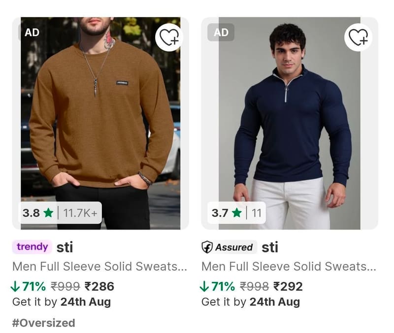 Flipkart Loot : Sweatshirt Under @299