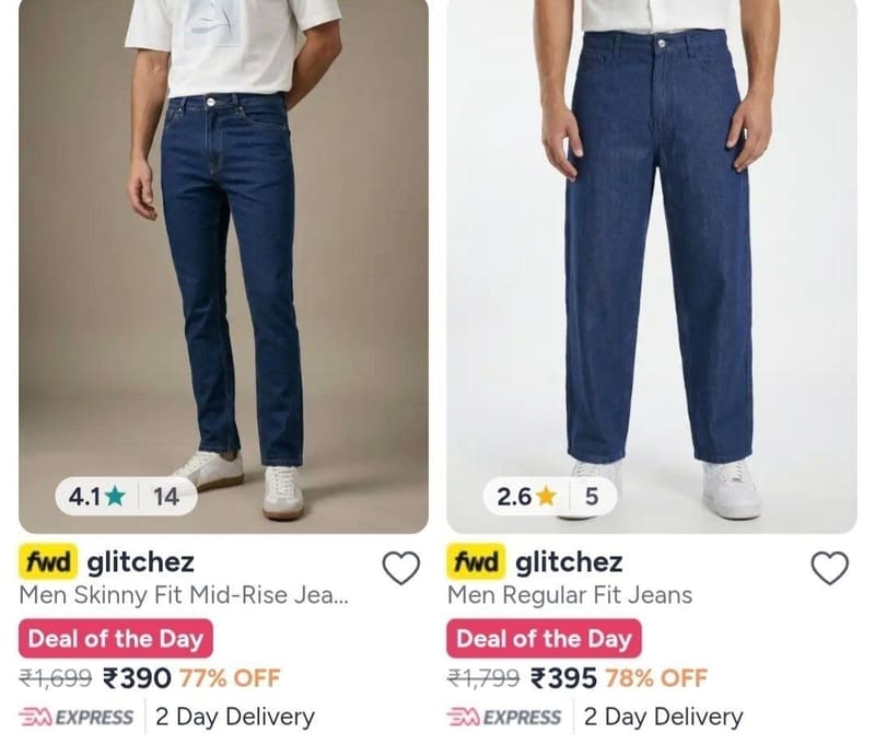 Myntra Loot : Men's Jeans Start Rs.390