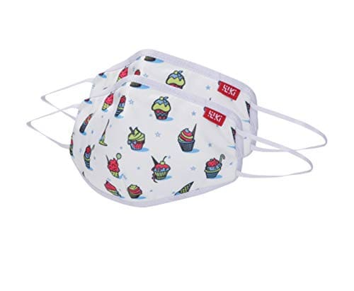 Wiki Champs Mask for Adults (Cupcake, White, Large Size, Pac...