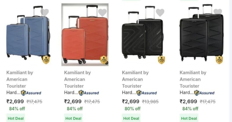 Upto 90% Off : Branded Trolleys & Luggages + Extra 10% Bank Offer