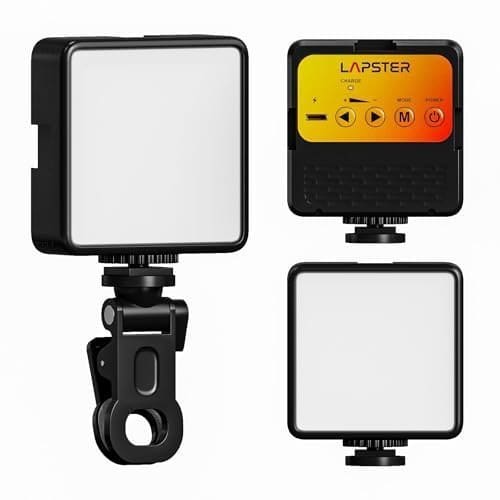 🛍️ Lapster Luma Maxx LED Video Light for Video Shooting YouTube,Zoom Meeting, Photography Lighting with Clip Dimmable and Rechargeable for Camera Selfie Stick Tripod Laptop Cellphone and Other Gadgets
