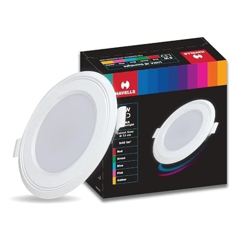 Havells Polycarbonate Luna 6W Downlight for Junction Box Rou...
