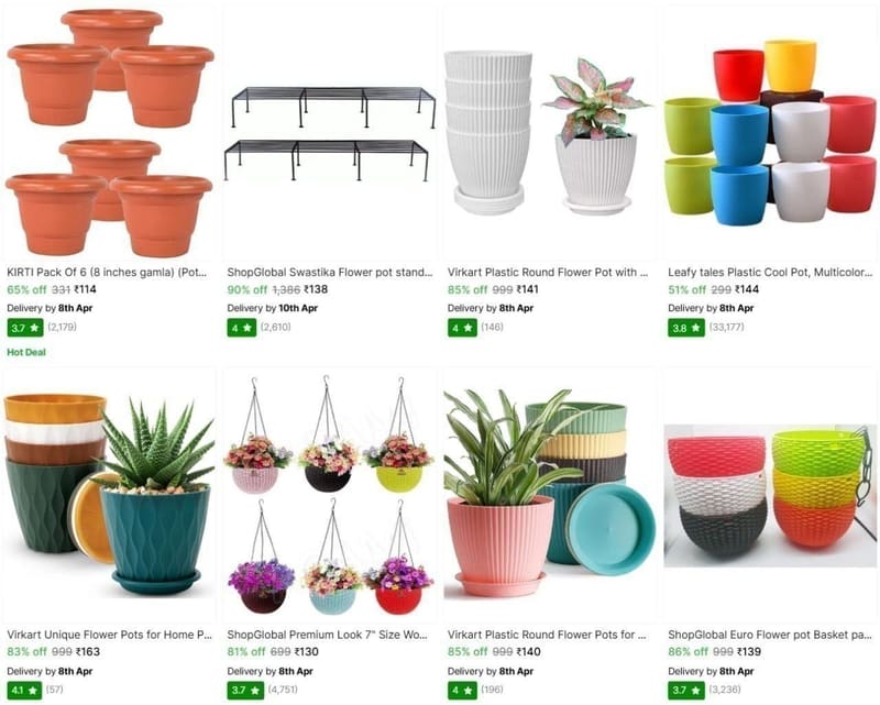 Shopsy | Plant Container Sets From ₹114