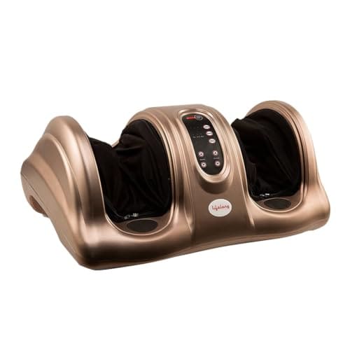 🛍️ Lifelong Foot Massager Machine for Pain Relief with Kneading function - Also used as Leg Calf Massager - Corded Electric Foot Massage Machine for Home with Customizable Settings (LLM72, Brown)