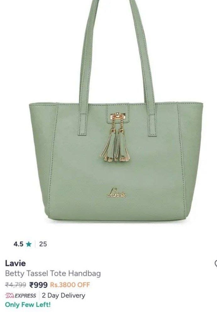 🔥 Myntra LOOT : Lavie Women’s Handbags @ 80% OFF