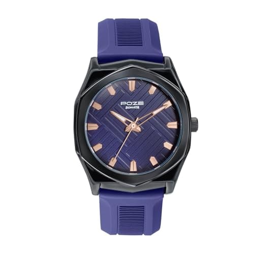 Sonata Poze 8 Quartz Analog with D.Blue Dial D. Blue Silicon...