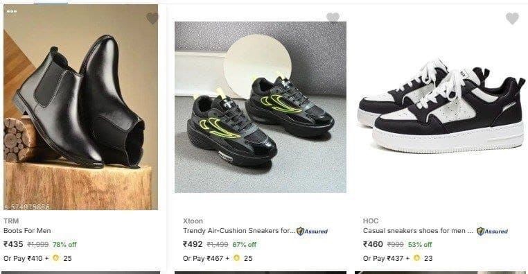 Flipkart | Mens Shoes Under @ 599₹