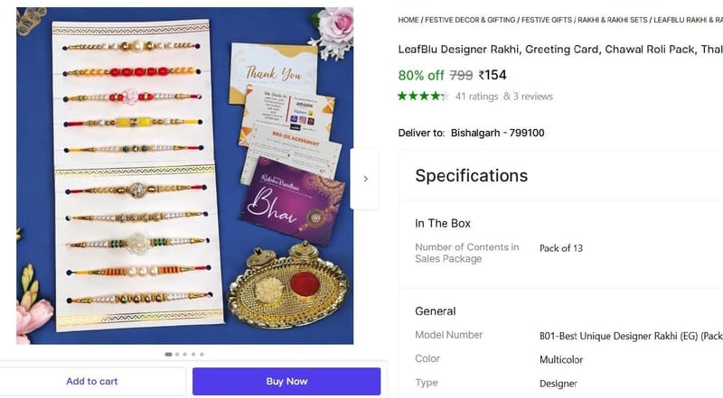 🔥  10 Designer Rakhi @ ₹154