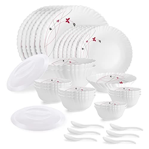 Cello Opalware Dazzle Series Lush Fiesta 35 Piece Dinner Set...