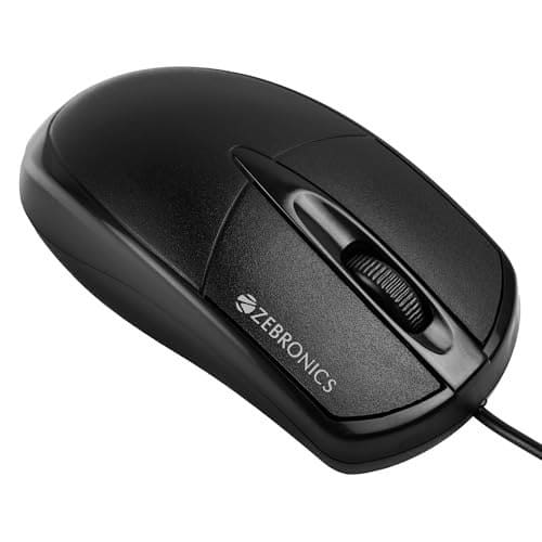 ZEBRONICS Byte Wired Optical Mouse with 3 Buttons, High Prec...