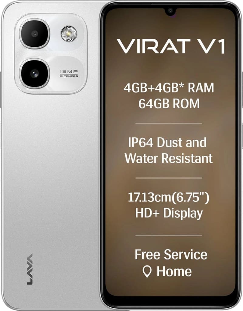 LAVA VIRAT V1, (4 GB Ram / 64 GB Storage) At Rs.9999