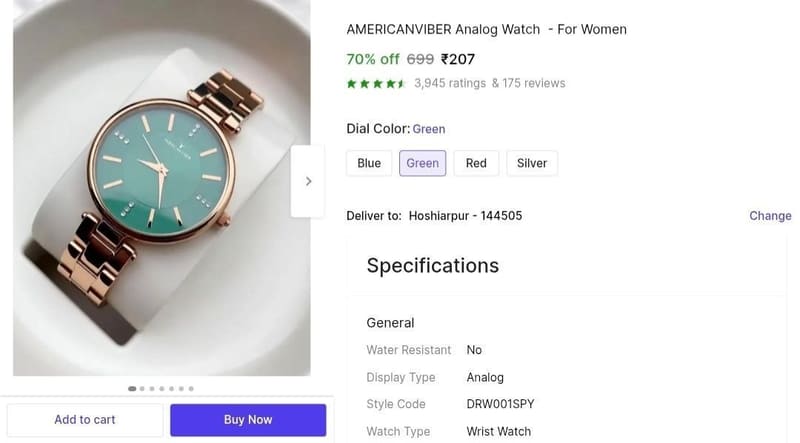 Analog Watch - For Women  ₹207