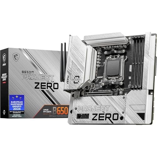 MSI B650M Project Zero Motherboard, Back-Connect Micro-ATX -...