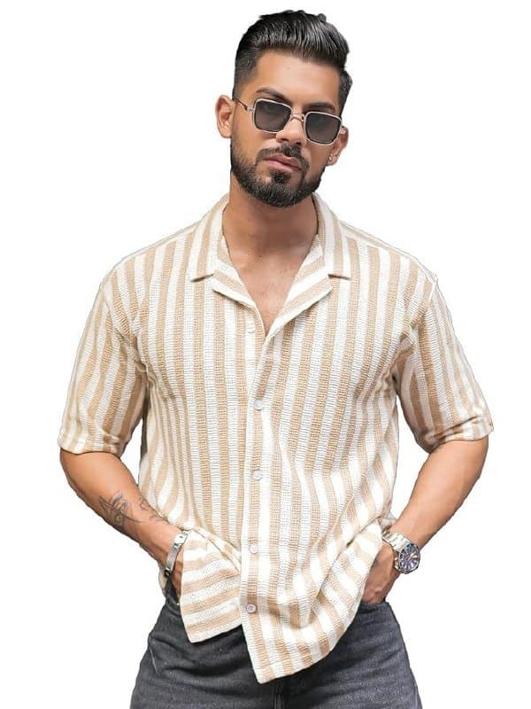 Maniac Mens Striped shirt ✅₹435   l ⭐ 3.9