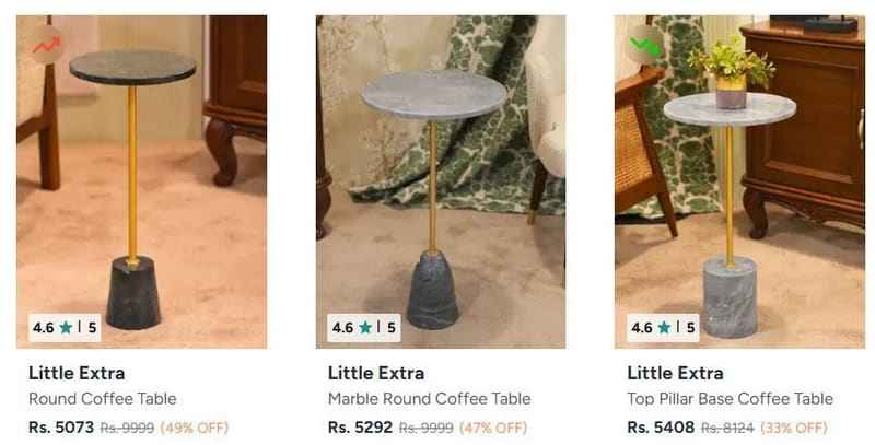 Myntra | Buy coffee table starting at 5073/-🔥