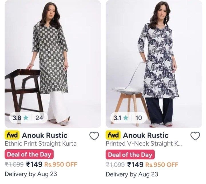Women's Kurta @ ₹149