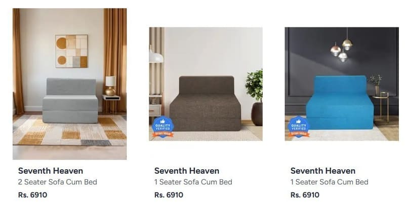 Myntra | Buy Inflatable sofa and bed starting at 6910/-🔥
