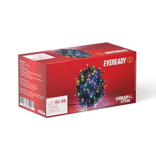 EVEREADY Utsav, 10 Meter LED RG-RB Chain Lights, 46 LEDs
