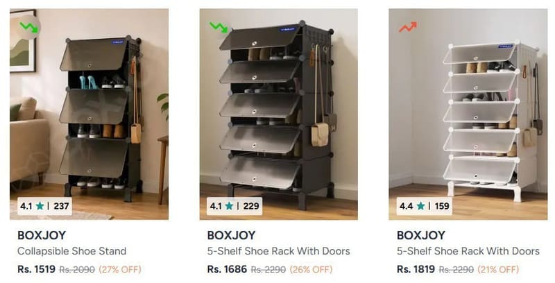 Myntra | Buy Shoe Rack starting