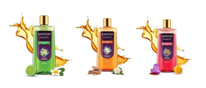 Amazon | 🔥  Santoor Shower Gel, 250ml @ ₹85