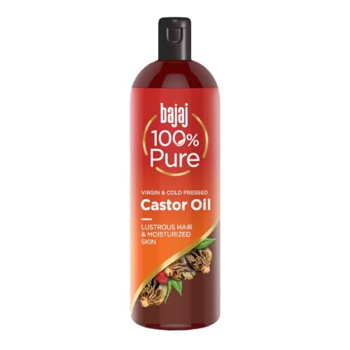 Bajaj 100% Pure Castor Oil 200ml, Pure Hair Oil, Natural Col...