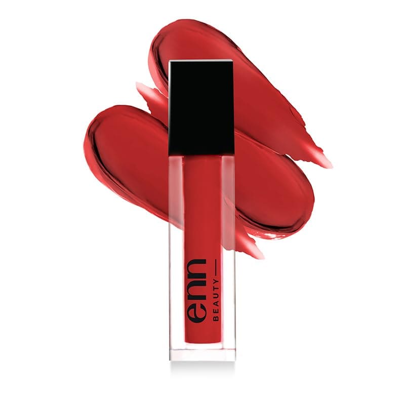 Amazon | Enn Beauty Semi Matte Red Liquid Lipstick, Long Lasting @89