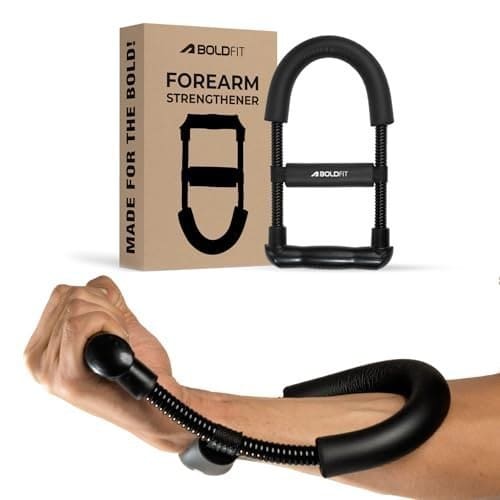 🛍️ Boldfit Forearm Strengthener Wrist Exercise Equipment Arm Strengthener Grip Strengthener Fitness Equipment Home Gym Equipment For Men & Gym Equipment For Women Grip Workout Forearm Wrist Grip, Black