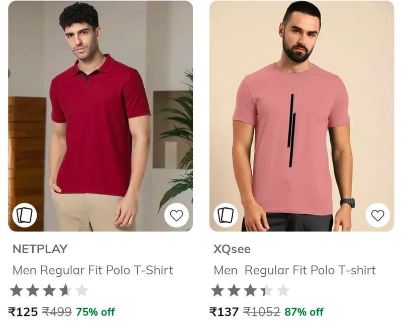 Ajio Loot : Men Polo T-Shirts Starts @199