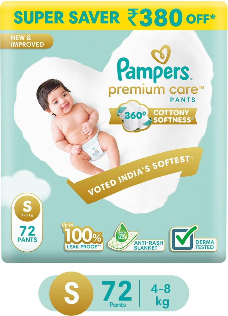 Premium Care Pant Diapers - S (72 Pieces)