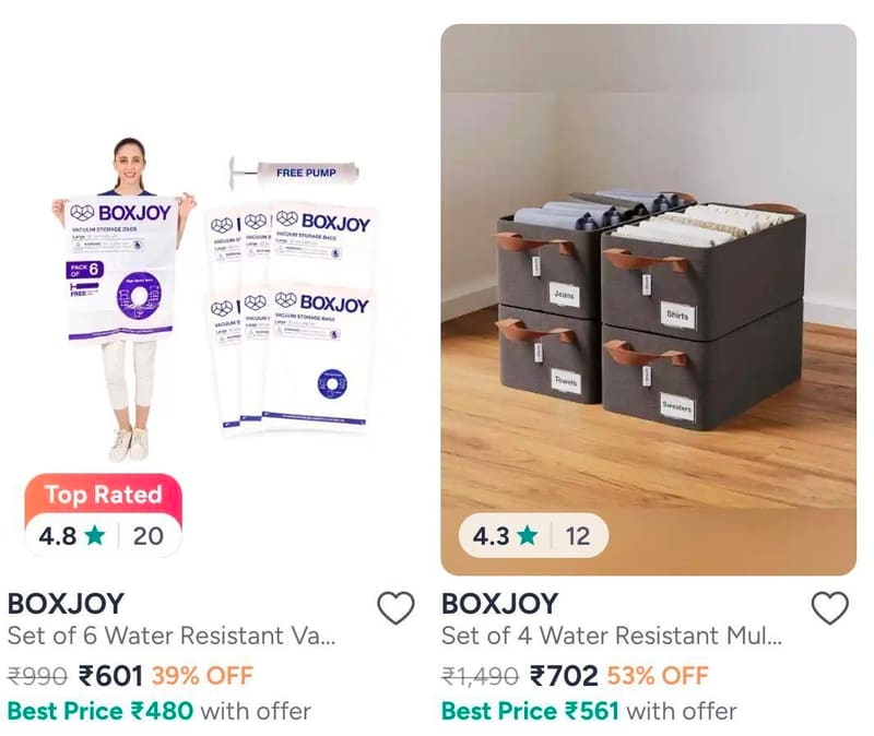 Myntra 🔥Buy Shoe Rack and Organisers starting at 302/-🔥