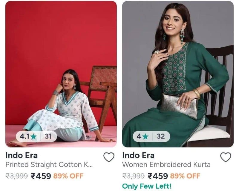 Myntra : Upto 86% Off On Libas Women Clothing.