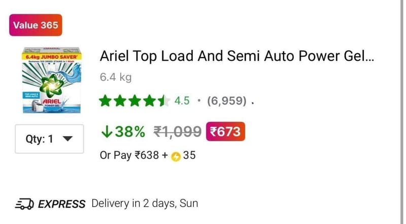 Top Load And Semi Auto Power Gel Fresh Liquid Detergent for ₹657