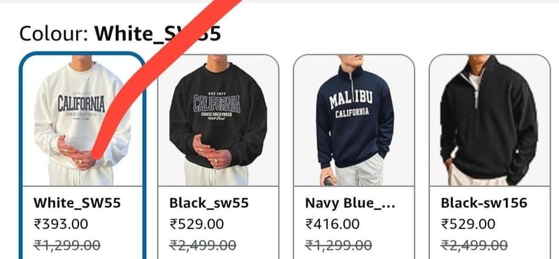 Men’s Sweatshirt at Rs.393