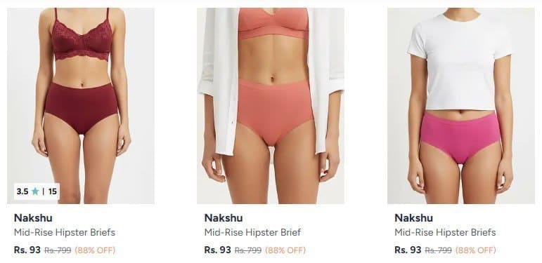 Myntra Loot : 🔥  Briefs Starting at ₹93