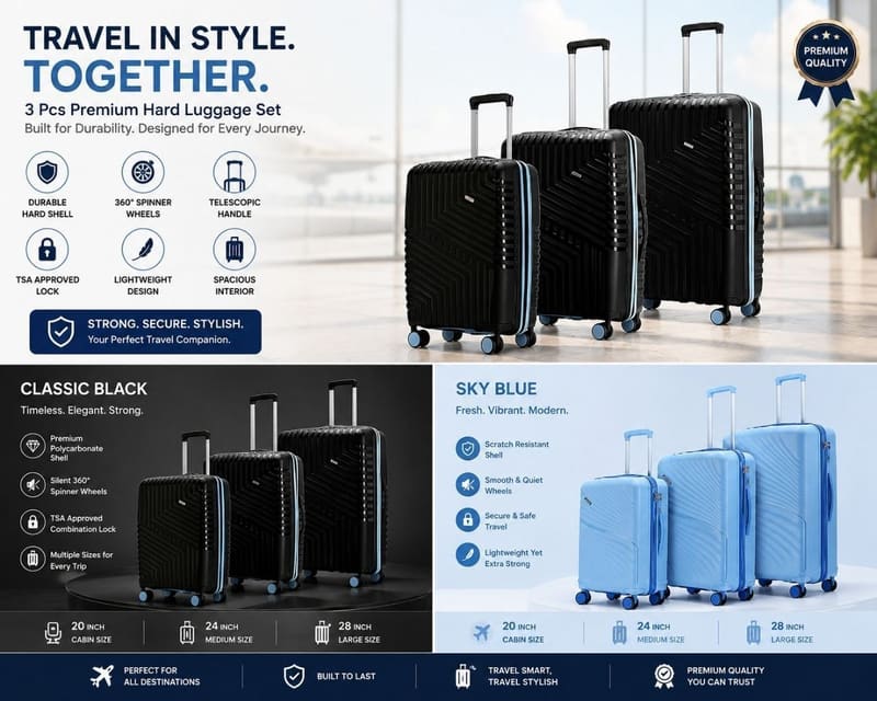 Grab: Up to 85% Off Lattitude on 3-Piece Trolley Bags+ Bank Offers