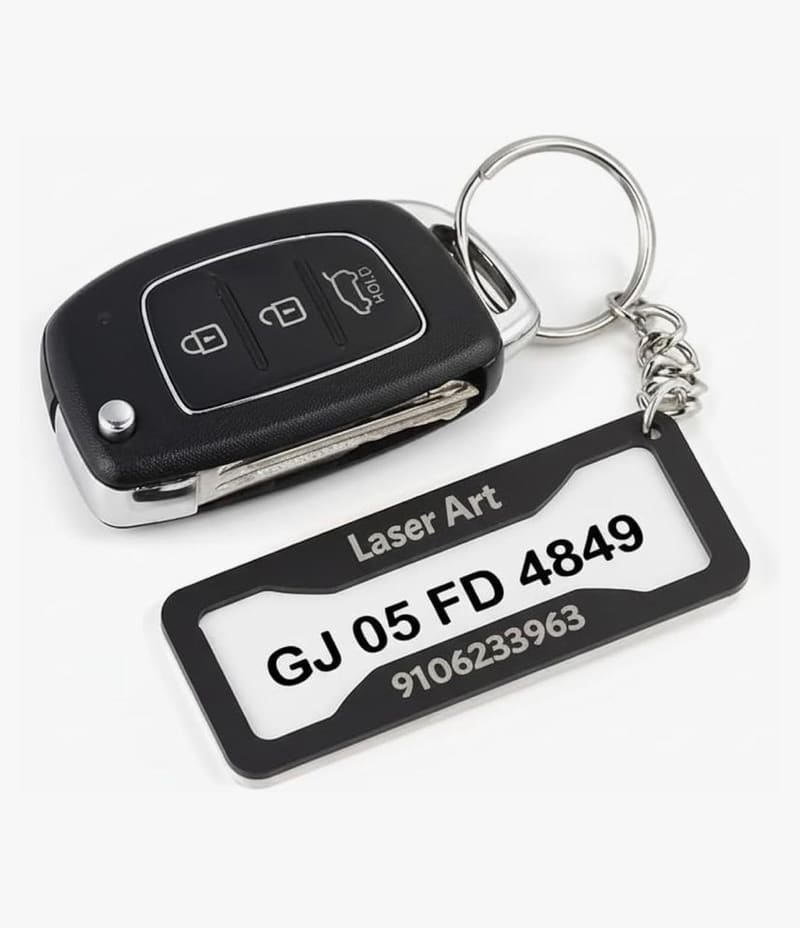 Customized Number Plate Keychain @133.