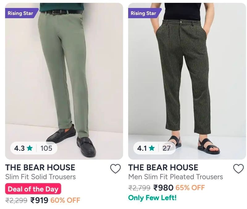 Myntra : Upto 65% Off On The Bear House Clothing.